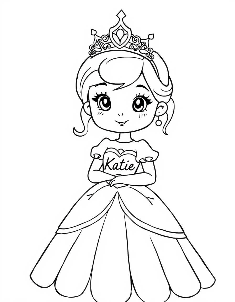 dibujos para colorear Hermosa princesa