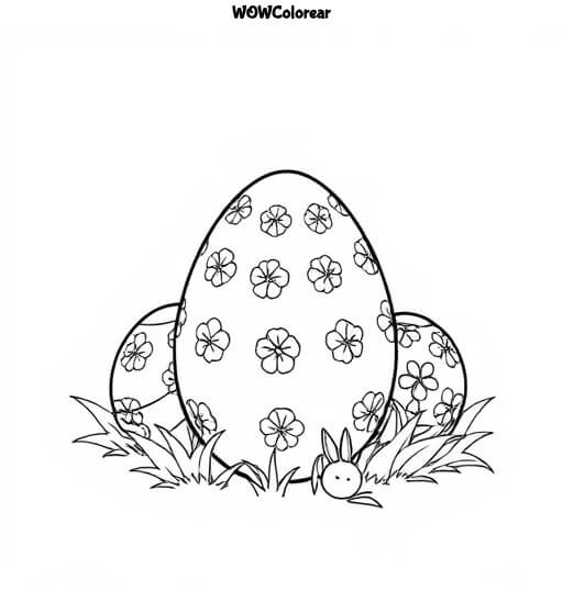 dibujos para colorear huevos de Pascua